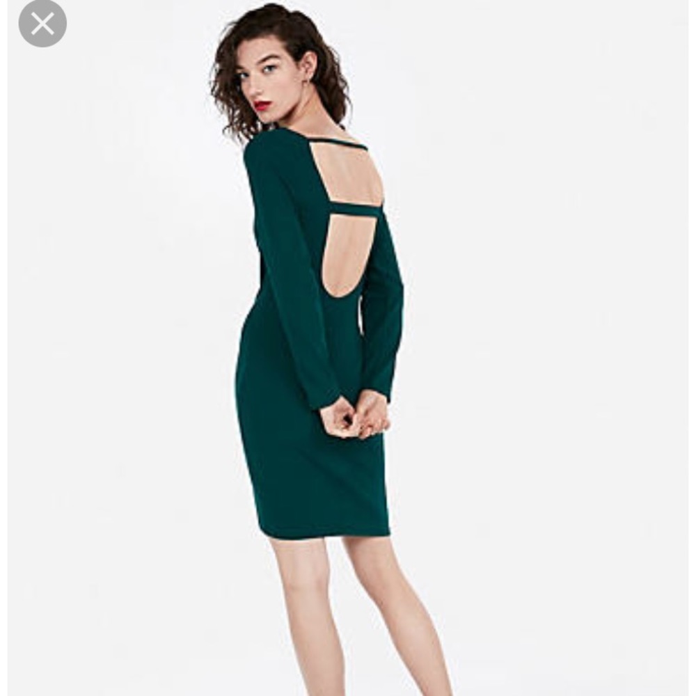 Express jade green dress